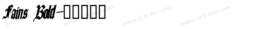 Fains Bold字体转换